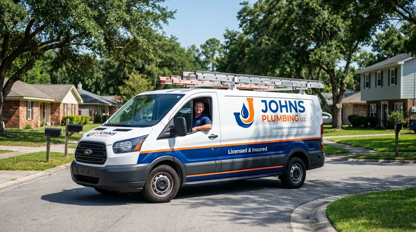 Johns Plumbing LLC service van in North Platte, NE