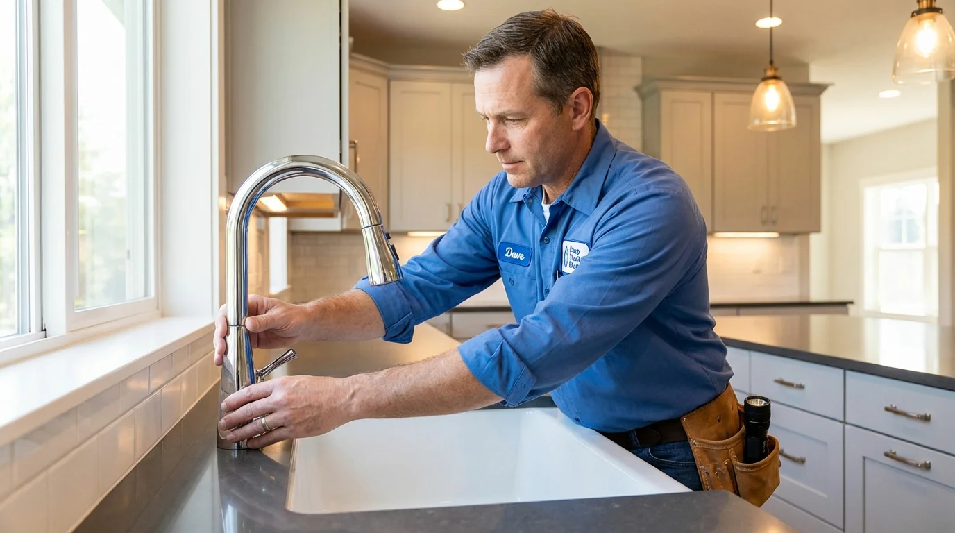 Kitchen faucet installation by Johns Plumbing LLC in North Platte