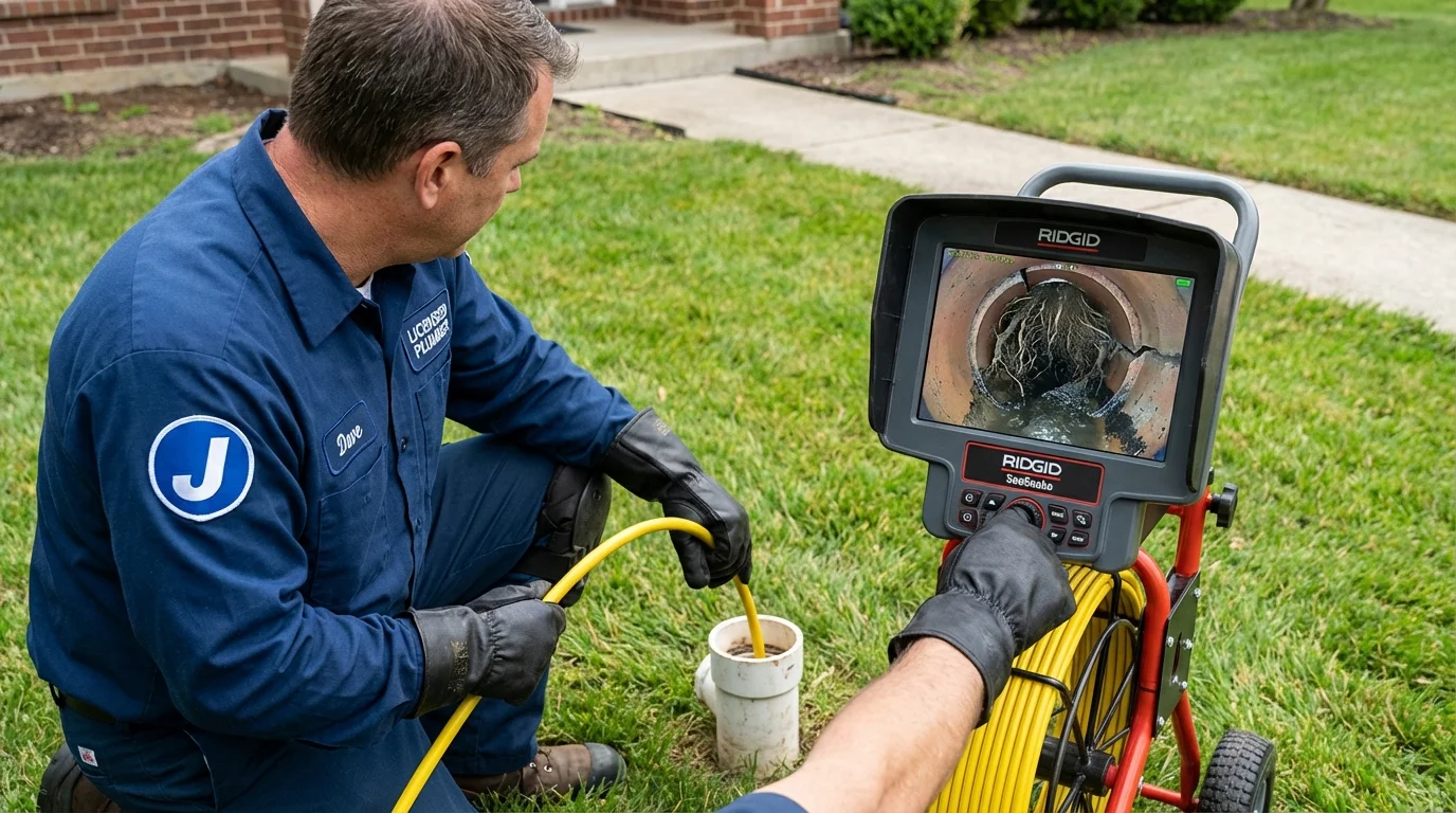 Sewer camera inspection being performed by Johns Plumbing LLC in North Platte
